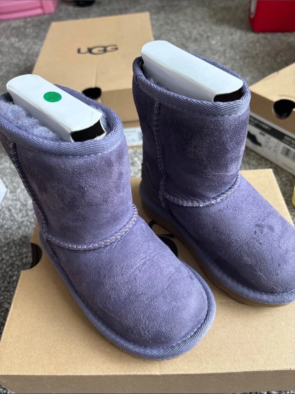 UGG classic Short Suede Boots in purple